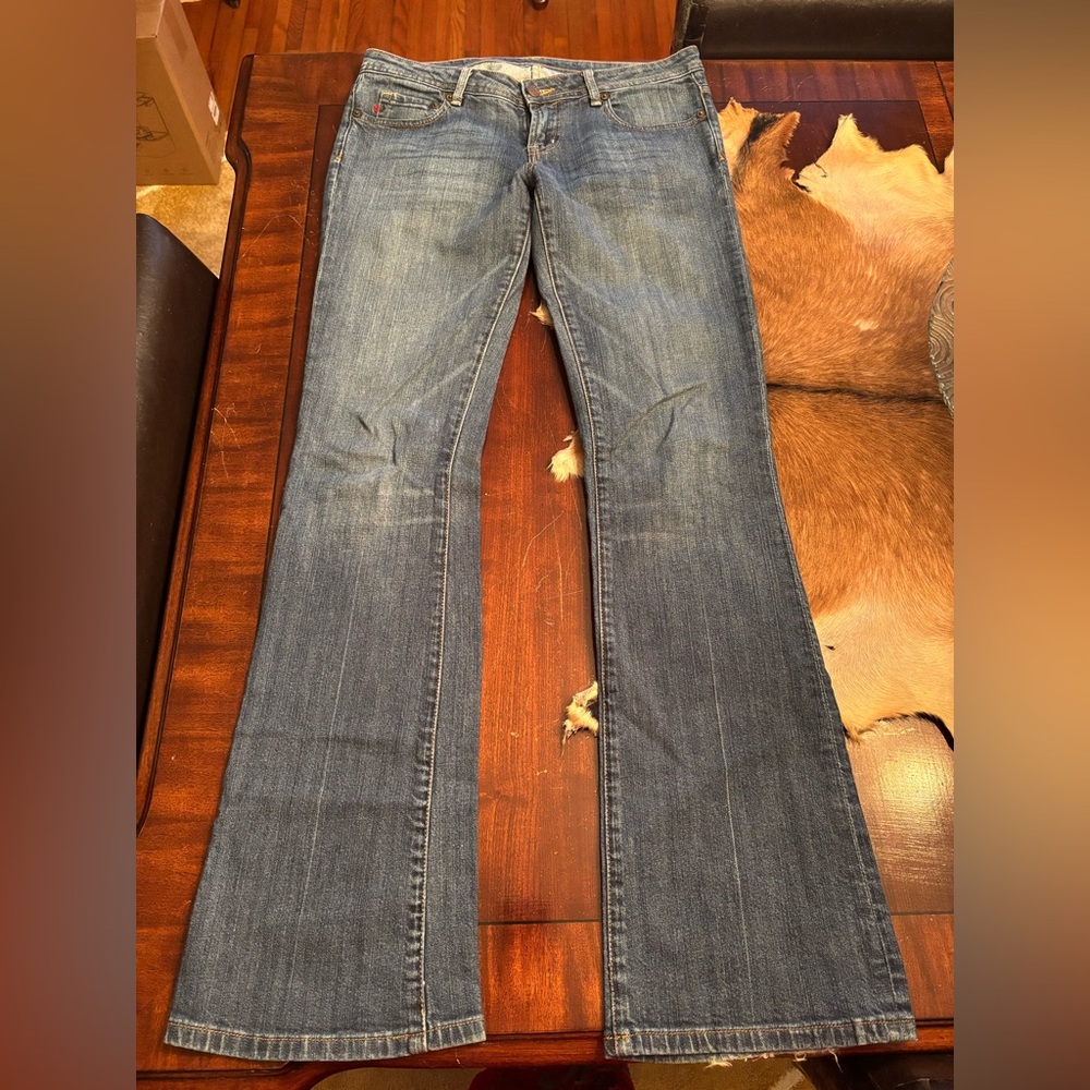 Seven medium wash flared jeans